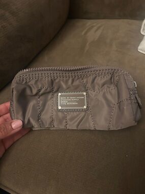 Marc by Marc Jacobs Quilted Nylon Zip Pouch - Taupe Gray